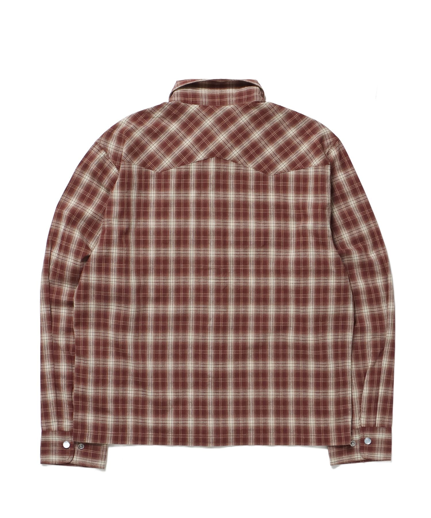 ※WEB限定 / ウエスタン長袖シャツ / sqnz western l/s shirts ブラウン