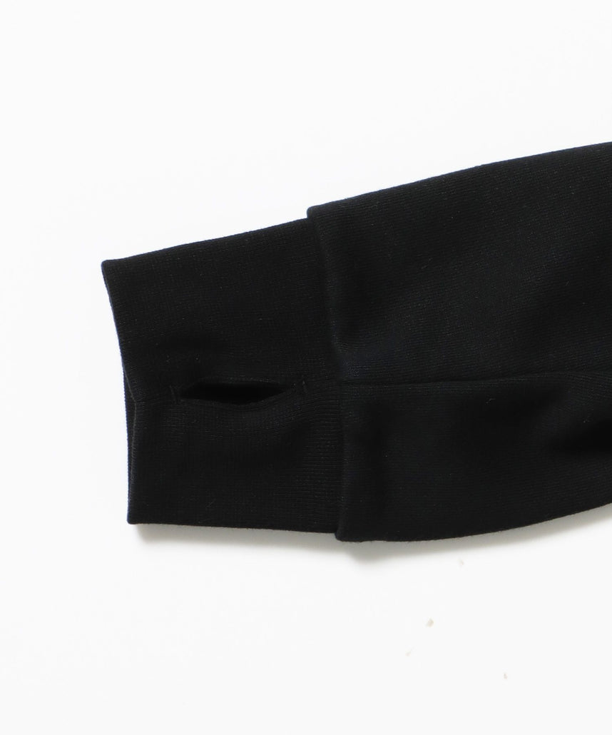 sqnz rhinestone & eyelet zip p/k / ジップパーカー スタッズ ハトメ ラインストーン フーディ 短丈 裏毛 【セットアップ着用可能】 ブラック