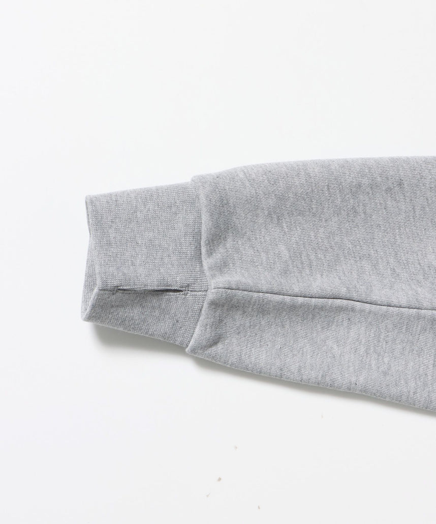 sqnz rhinestone & eyelet zip p/k / ジップパーカー スタッズ ハトメ ラインストーン フーディ 短丈 裏毛 【セットアップ着用可能】 グレー