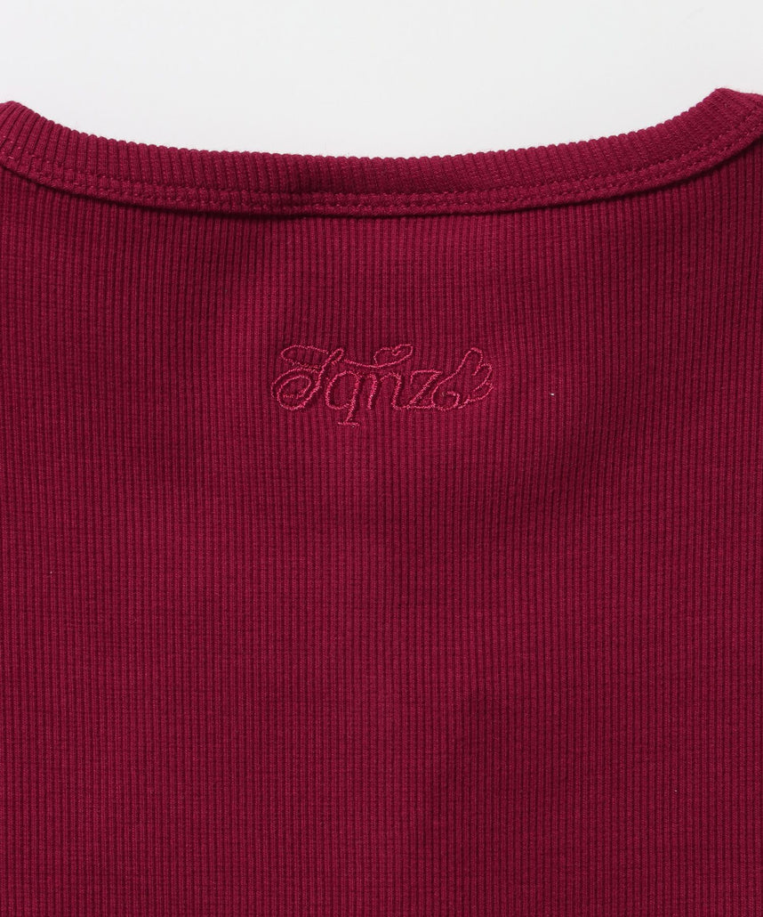 ※WEB限定 / レディースフィットカーディガン / sqnz fit cardigan バーガンディー