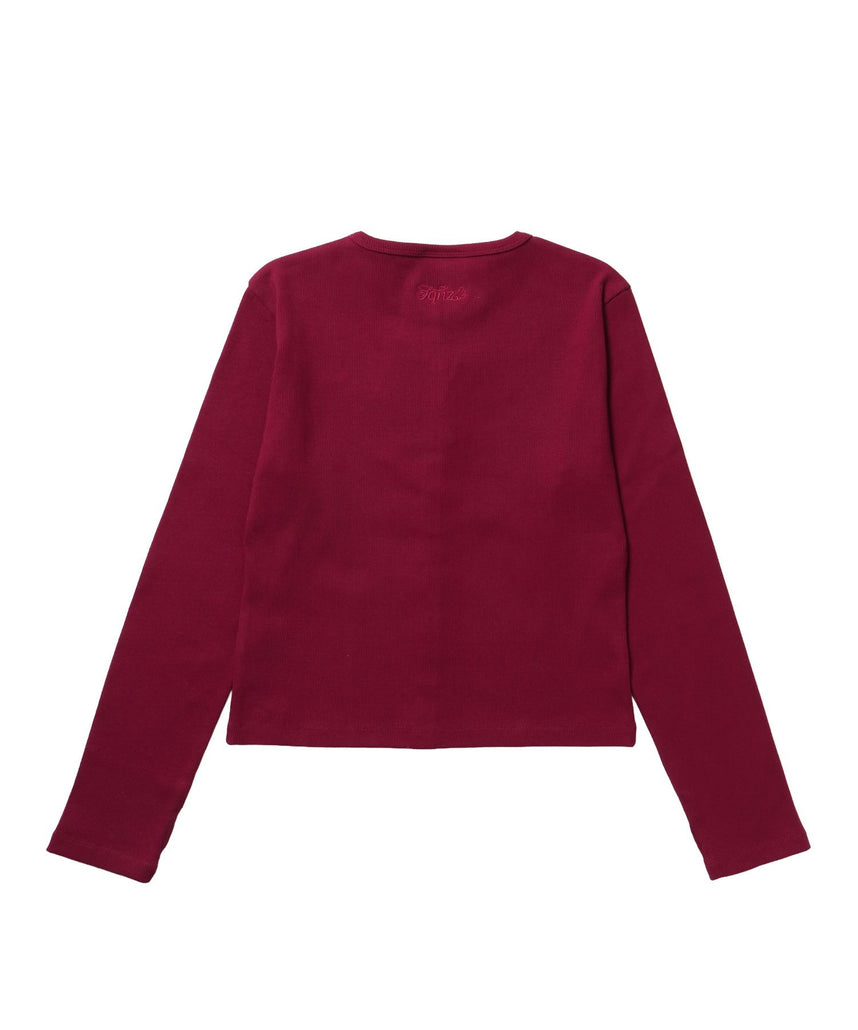 ※WEB限定 / レディースフィットカーディガン / sqnz fit cardigan バーガンディー