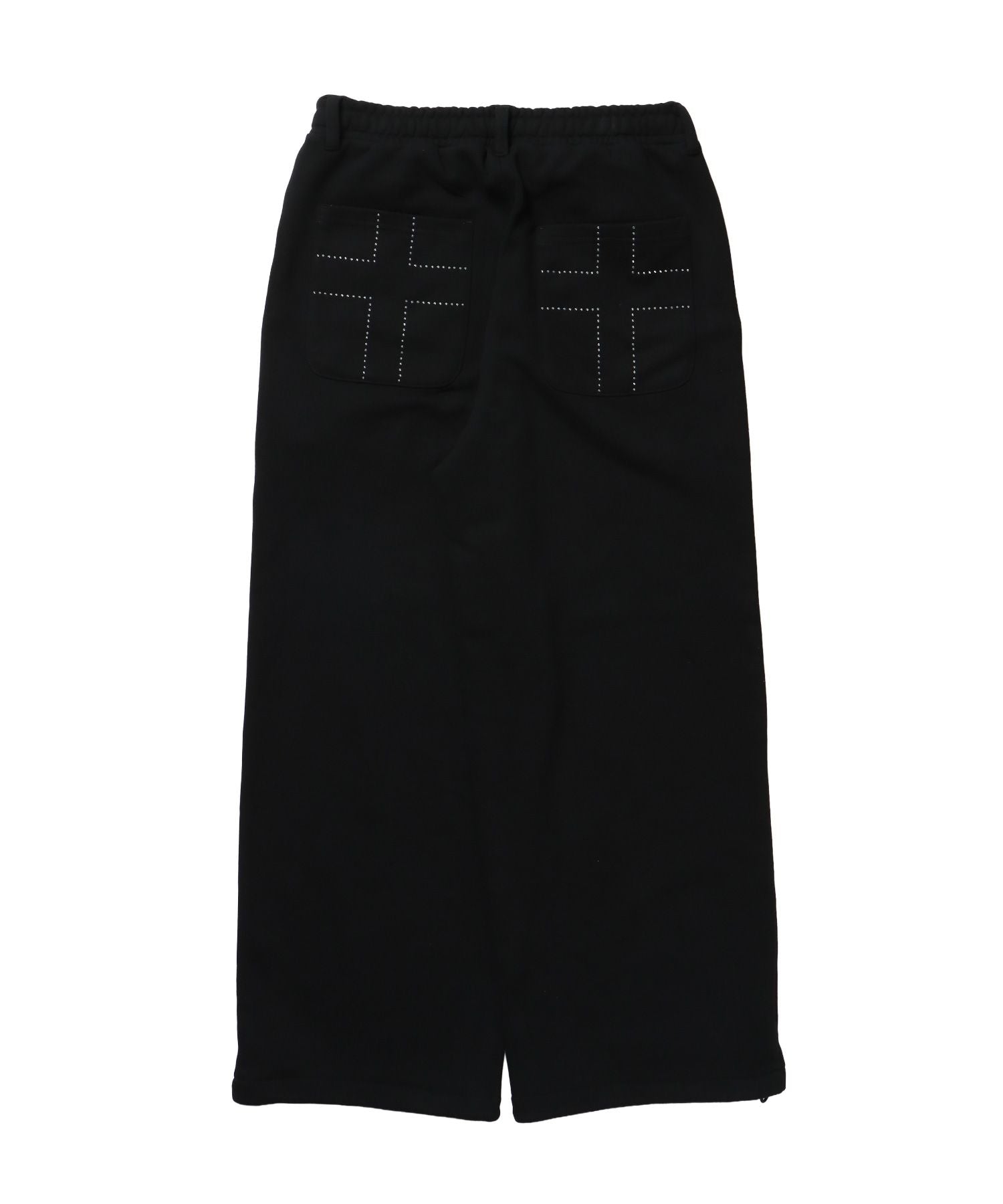 ※WEB限定 /レディースラインストーンスウェットパンツ / sqnz rhinestone & eyelet sweat pants ブラック