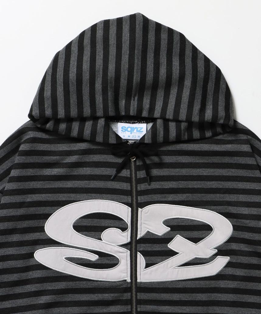 ※WEB限定 / アソートまたぎジップパーカー / sqnz logo applique zip p/k 柄81