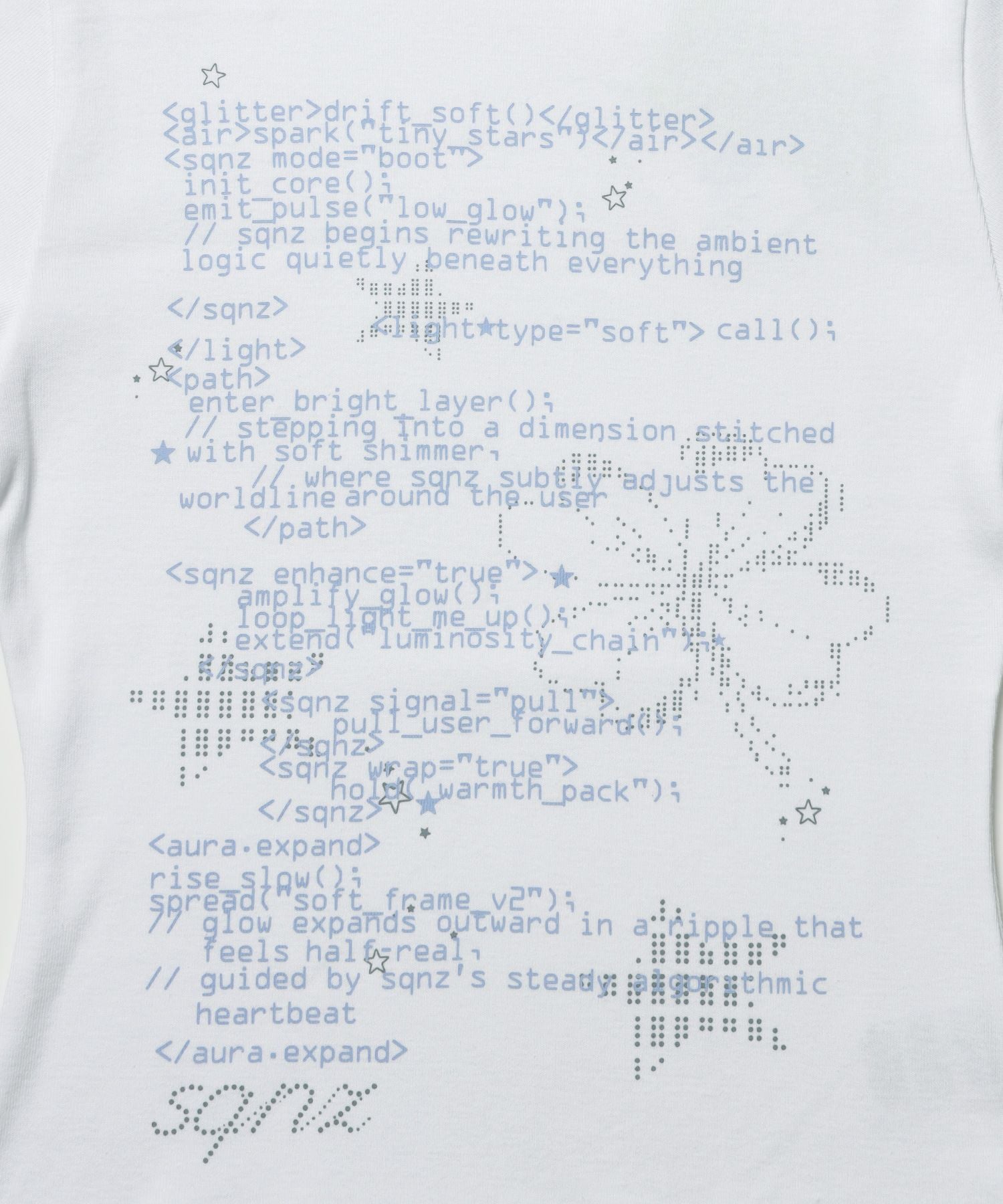 ※WEB限定 / 文字プリントレディースコンパクトT / sqnz programming pt compact tee ホワイト