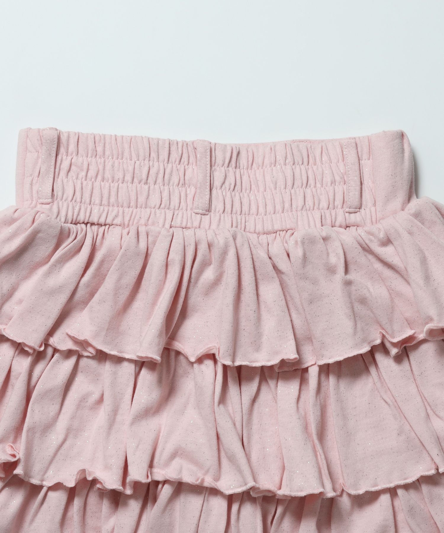 ※WEB限定 / レディースグリッターフリルミニスカート / sqnz glitter tiered skirt ライトピンク