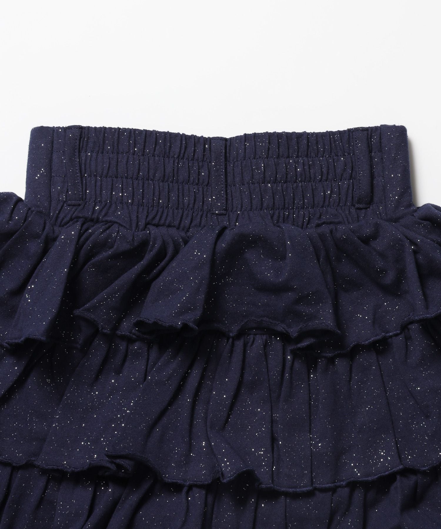 ※WEB限定 / レディースグリッターフリルミニスカート / sqnz glitter tiered skirt ダークネイビー