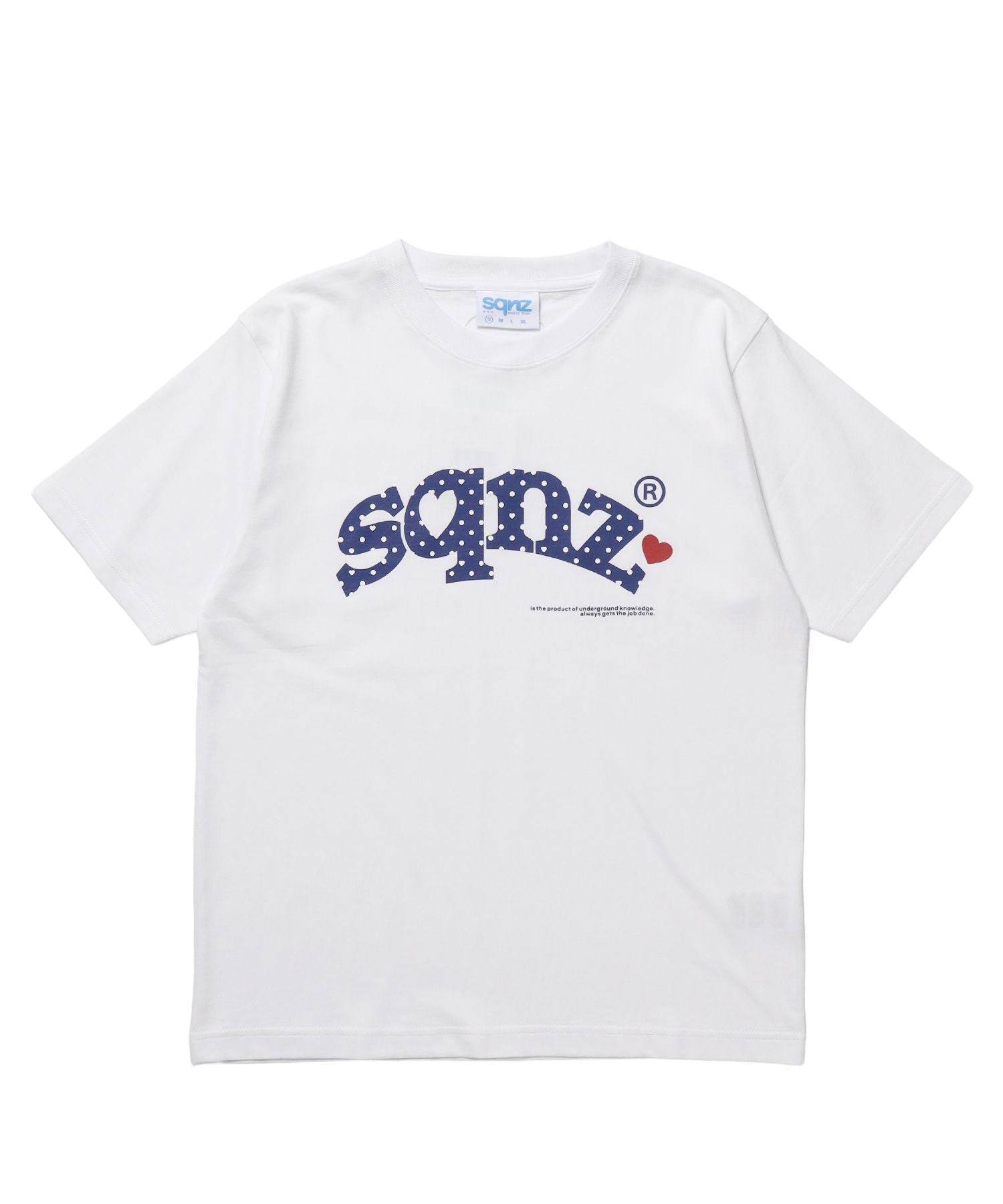 ※WEB限定 / ドットロゴ半袖Tシャツ / sqnz heart dot logo pt tee ホワイト