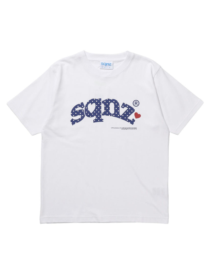※WEB限定 / ドットロゴ半袖Tシャツ / sqnz heart dot logo pt tee ホワイト