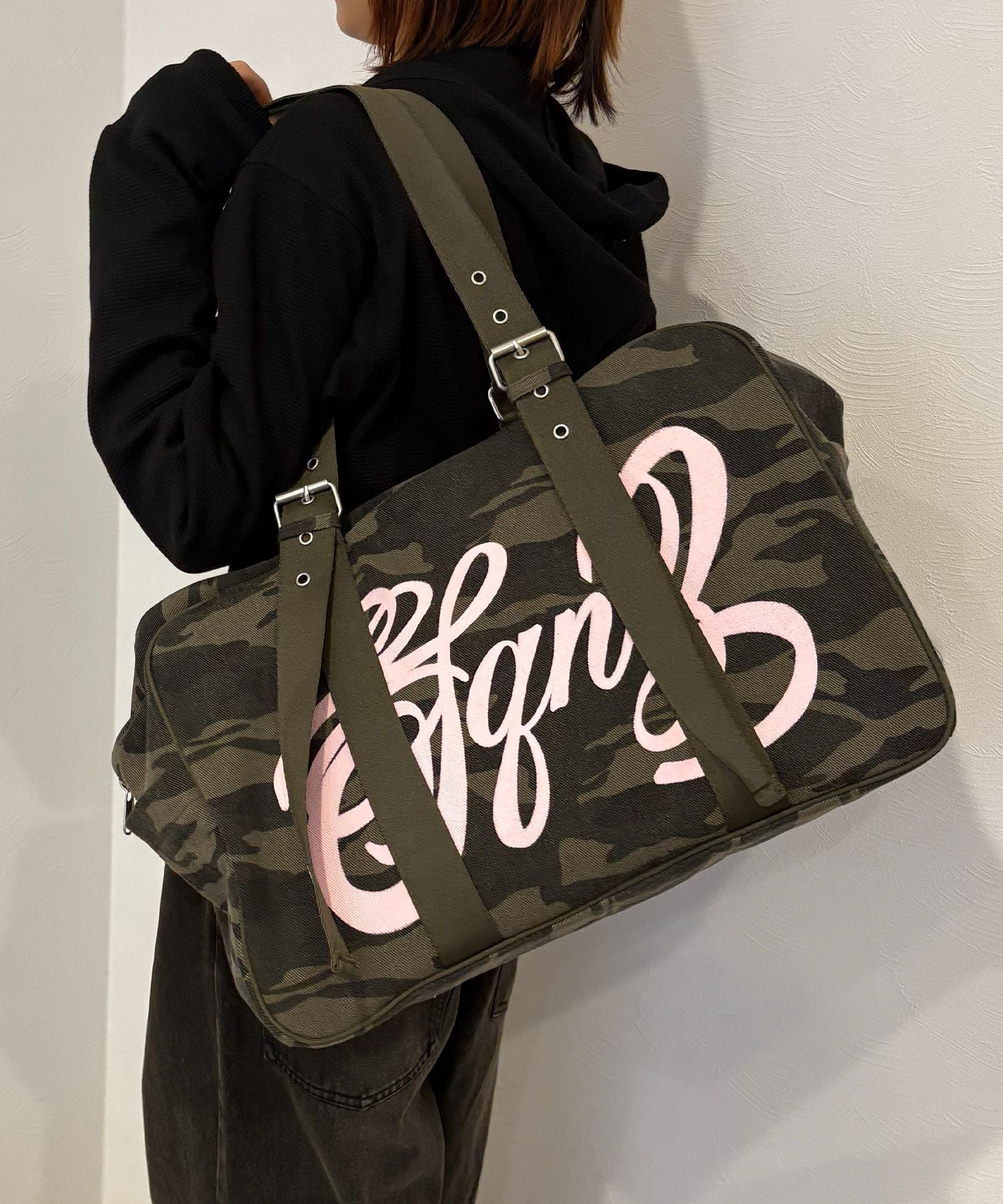 sqnz vintage boston bag / スクール ボストン バック アジャスター 迷彩柄 柄80