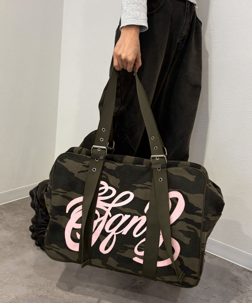 sqnz vintage boston bag / スクール ボストン バック アジャスター 迷彩柄 柄80