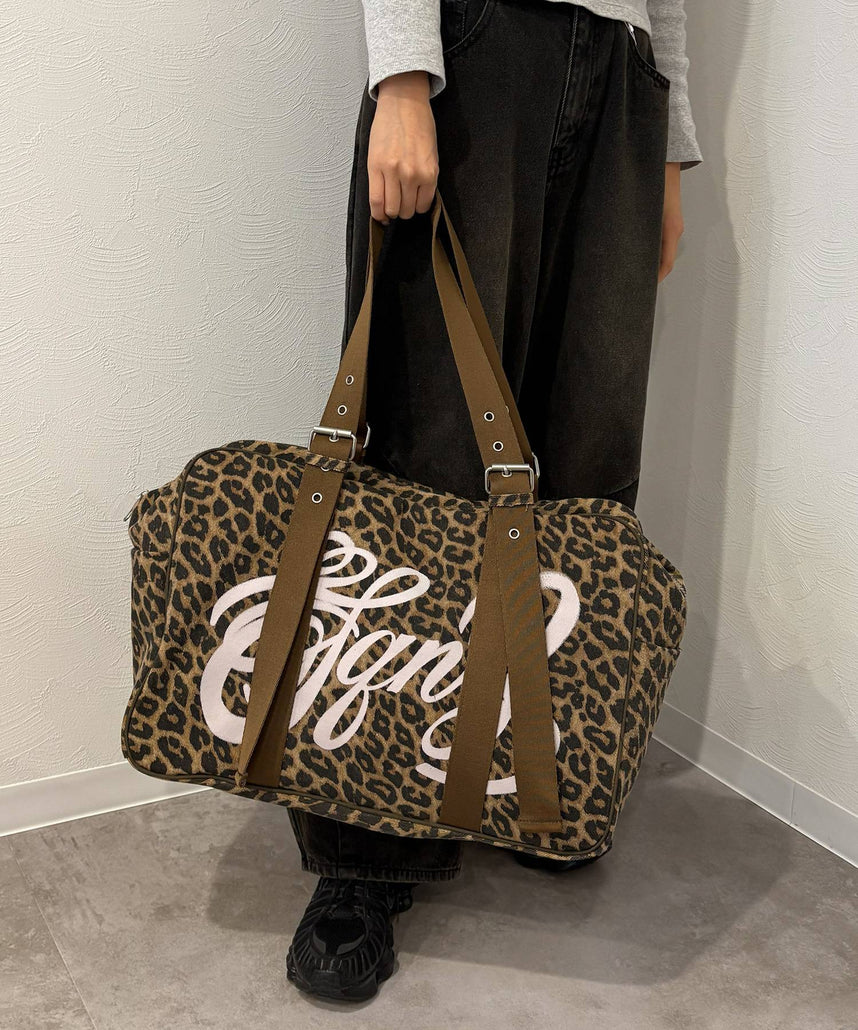 sqnz vintage boston bag / スクール ボストン バック アジャスター レオパード柄 柄81