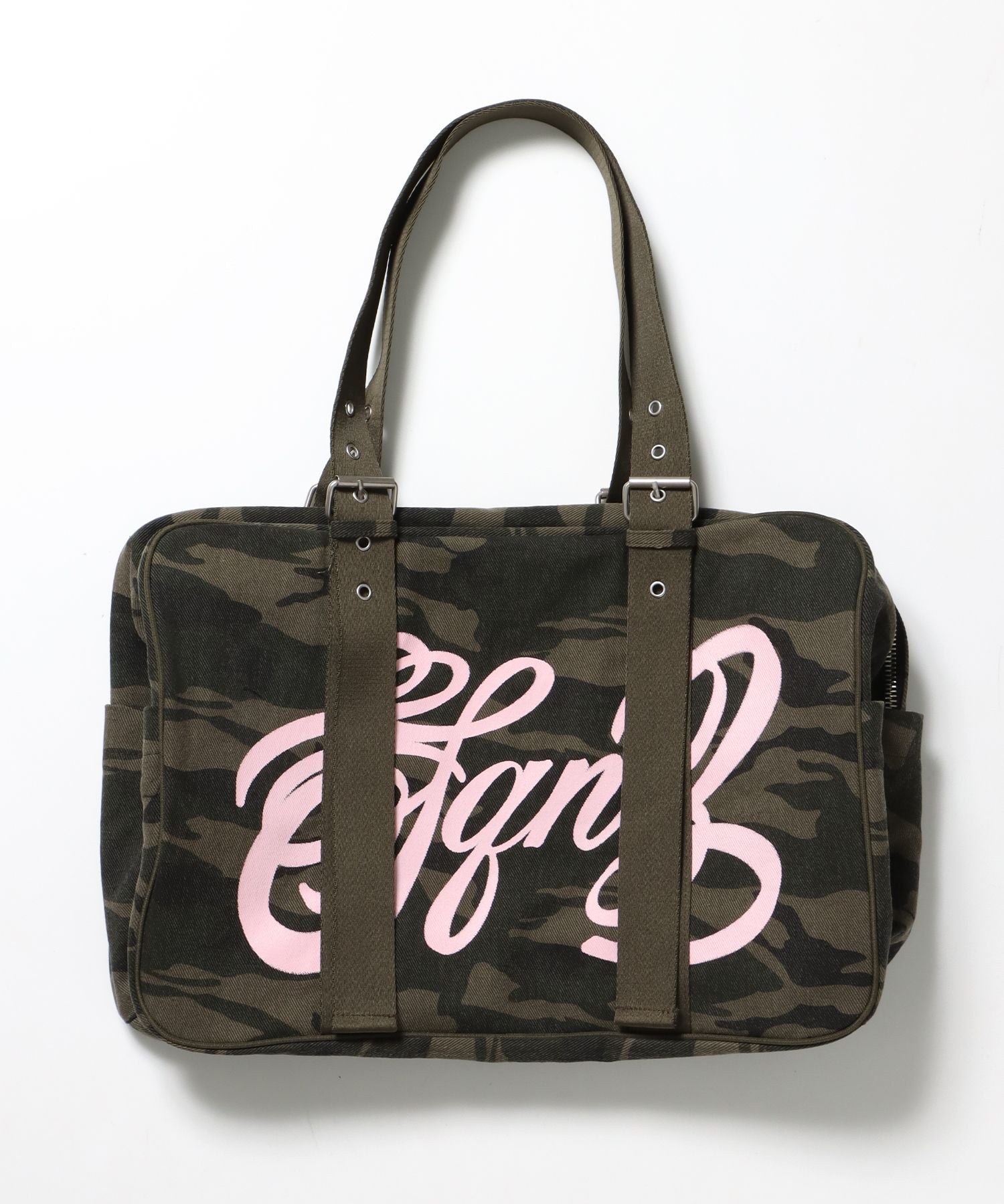 【sqnz(エスキュンズ)】sqnz vintage boston bag / スクール ボストン バック アジャスター チェック 迷彩 ヒョウ柄 柄80