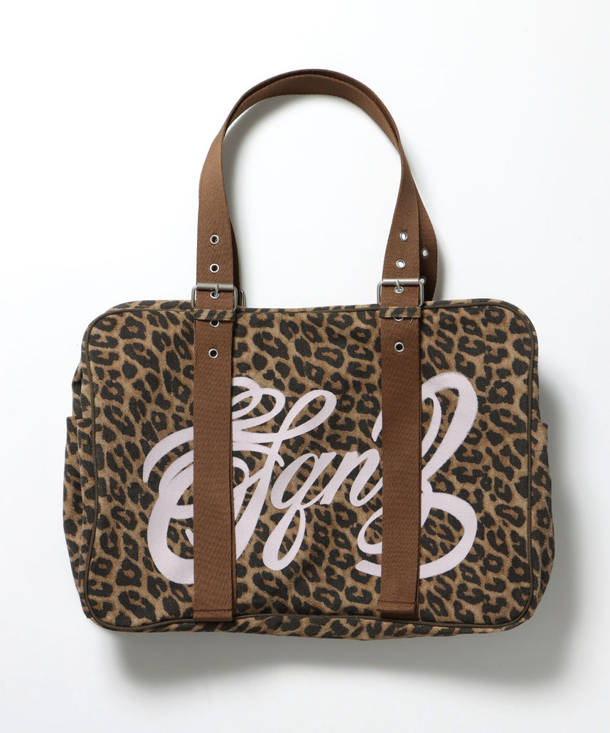 sqnz vintage boston bag / スクール ボストン バック アジャスター レオパード柄 柄81