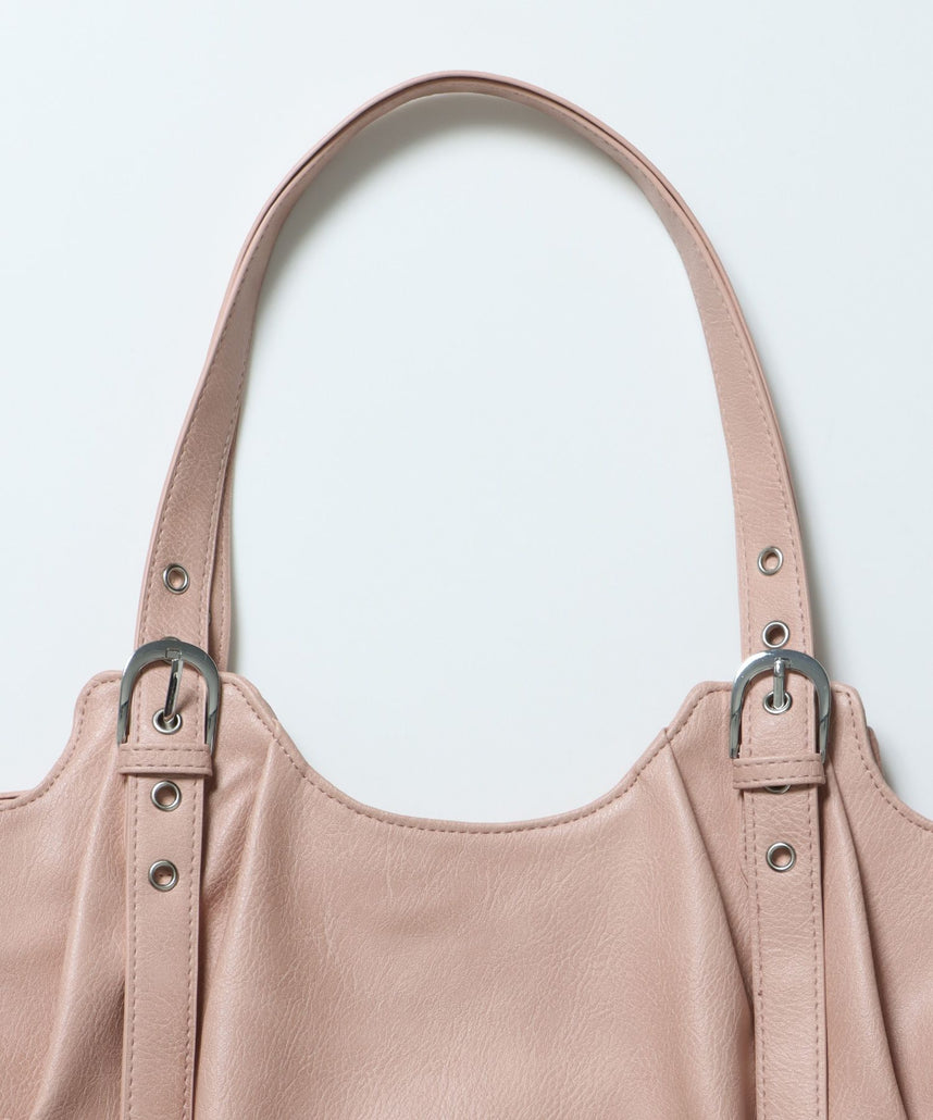 sqnz star eylet bag / フェイクレザー フェイクスウェード バック アジャスター ハンドバック ハトメ