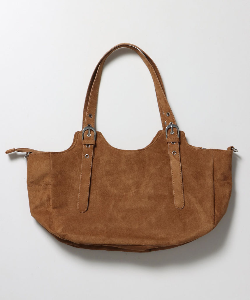 【sqnz(エスキュンズ)】sqnz star eylet bag / 2WAY仕様 フェイクレザー バック アジャスター ハンドバック ショルダーバック ベージュ