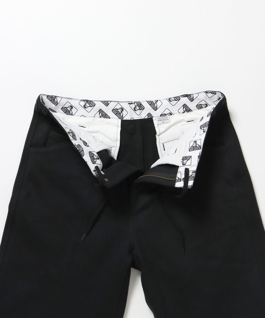 90TH H.SWEAT EXTRA WIDE PANTS / エクストラワイド スウェット パンツ ヘビーウエイト 裏毛 ドローストリング ≪セットアップ対応≫ ブラック