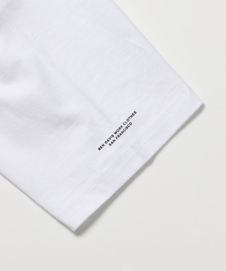 CLASSIC LOGO TEE NV / オーバーサイズ ヘビーウェイト 半袖 クルーネック プリント ワンポイント ホワイト