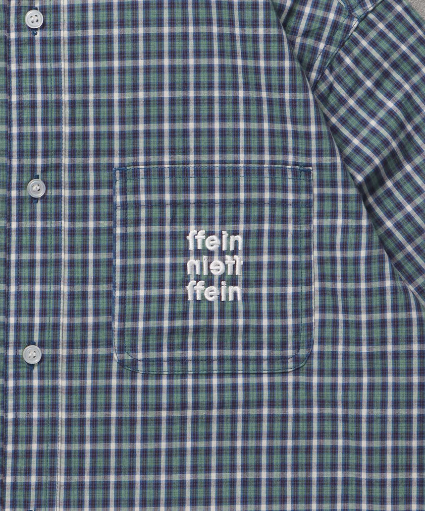 アソートワンポイントボックス長袖シャツ / シャツ レギュラーカラー 長袖 ワンポイント 刺繍 レイヤード ポケット グリーン