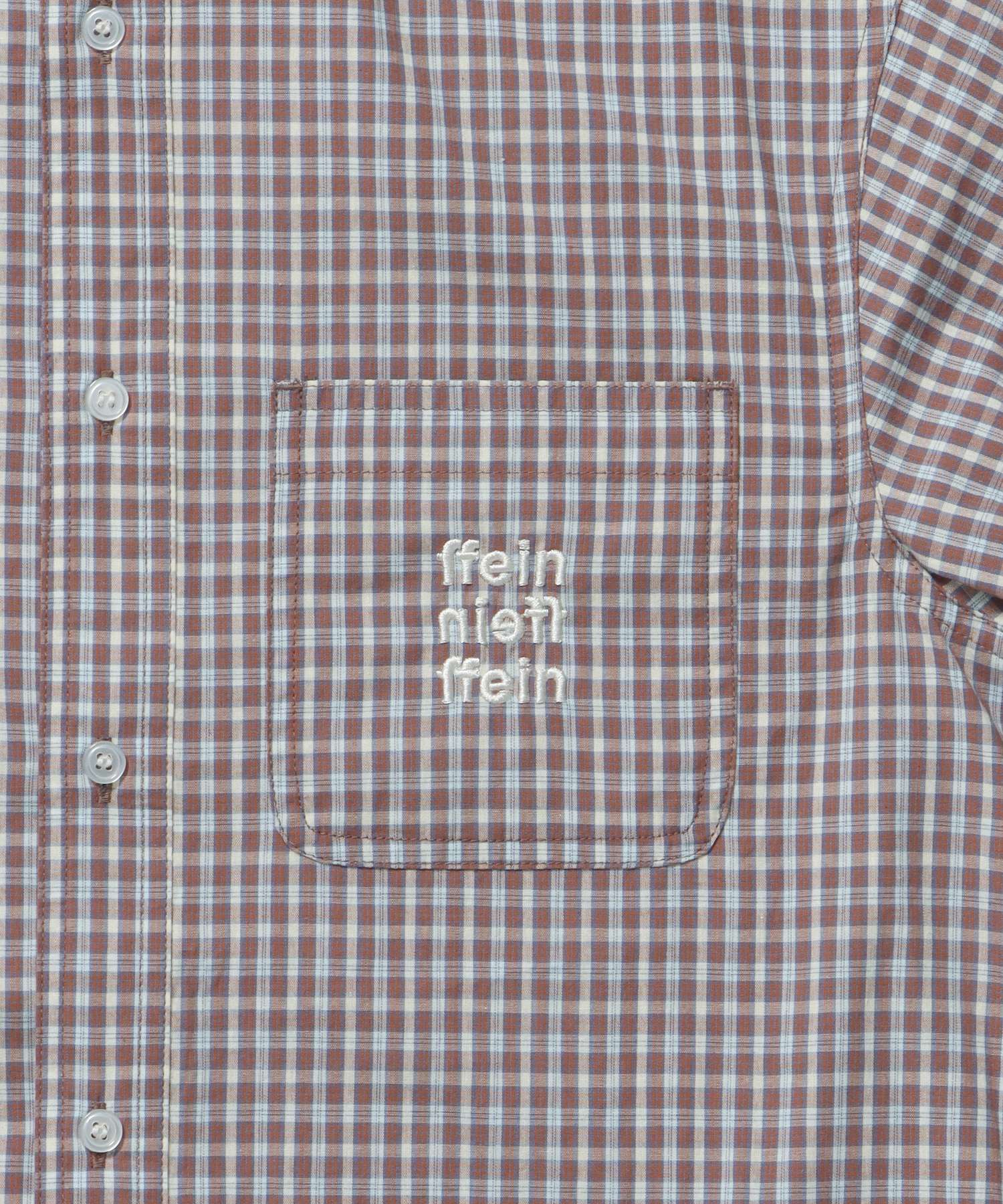 アソートワンポイントボックス長袖シャツ / シャツ レギュラーカラー 長袖 ワンポイント 刺繍 レイヤード ポケット パープル