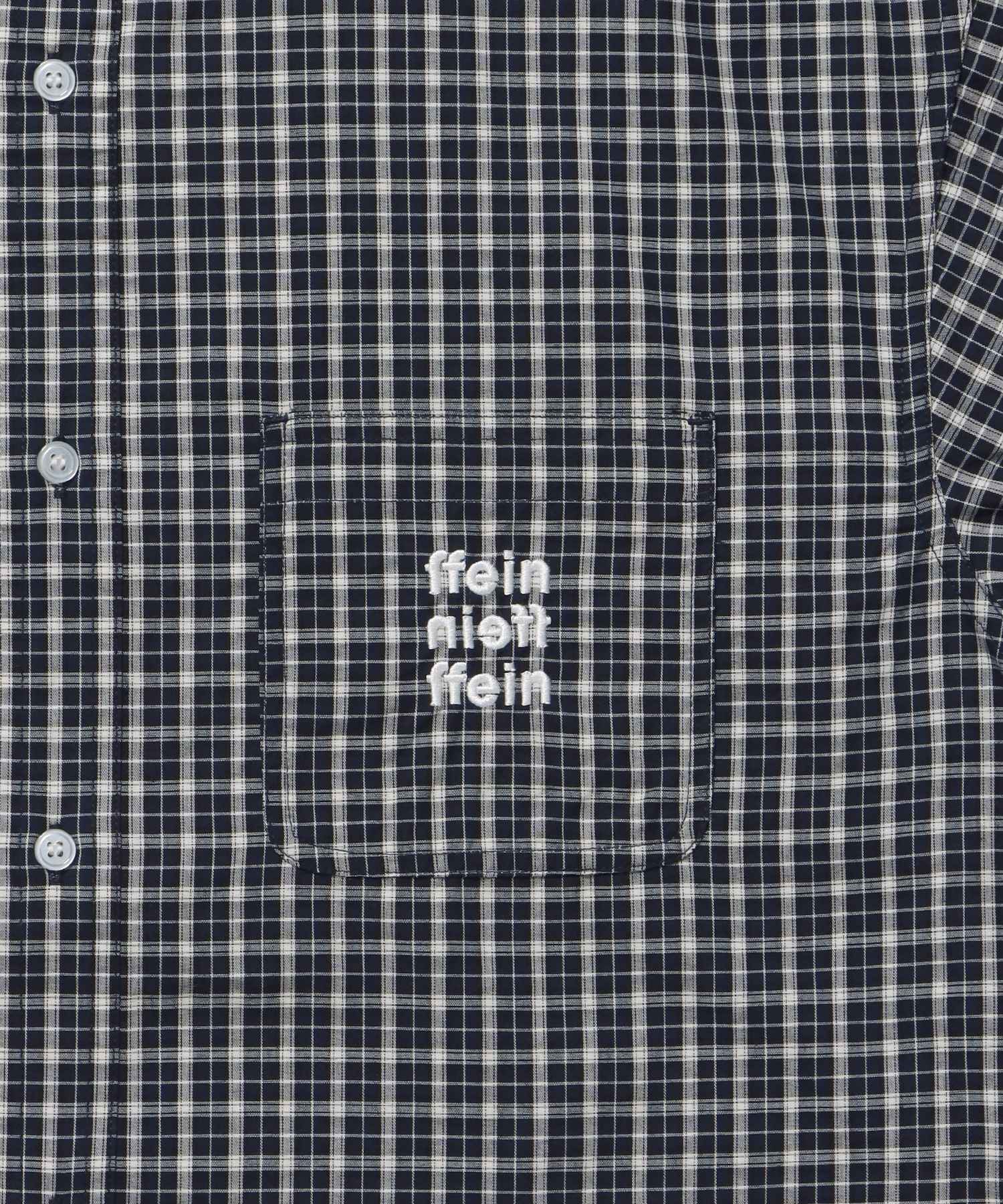 アソートワンポイントボックス長袖シャツ / シャツ レギュラーカラー 長袖 ワンポイント 刺繍 レイヤード ポケット ダークネイビー