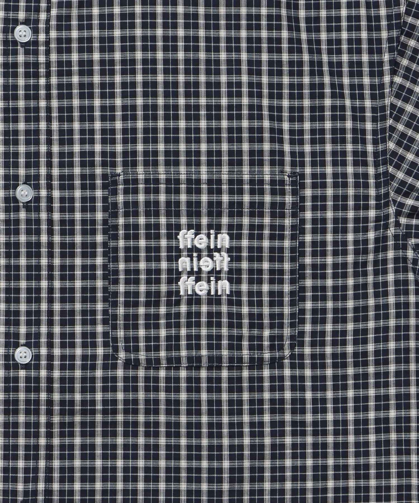 アソートワンポイントボックス長袖シャツ / シャツ レギュラーカラー 長袖 ワンポイント 刺繍 レイヤード ポケット ダークネイビー