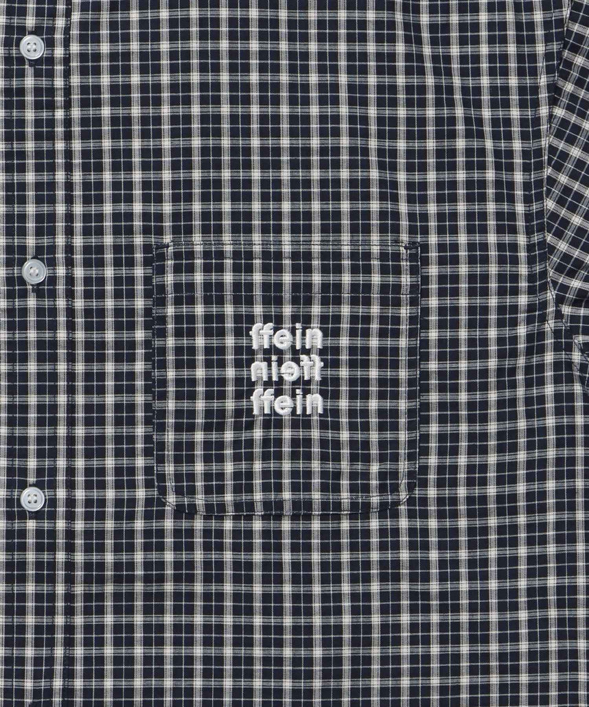 アソートワンポイントボックス長袖シャツ / シャツ レギュラーカラー 長袖 ワンポイント 刺繍 レイヤード ポケット ダークネイビー