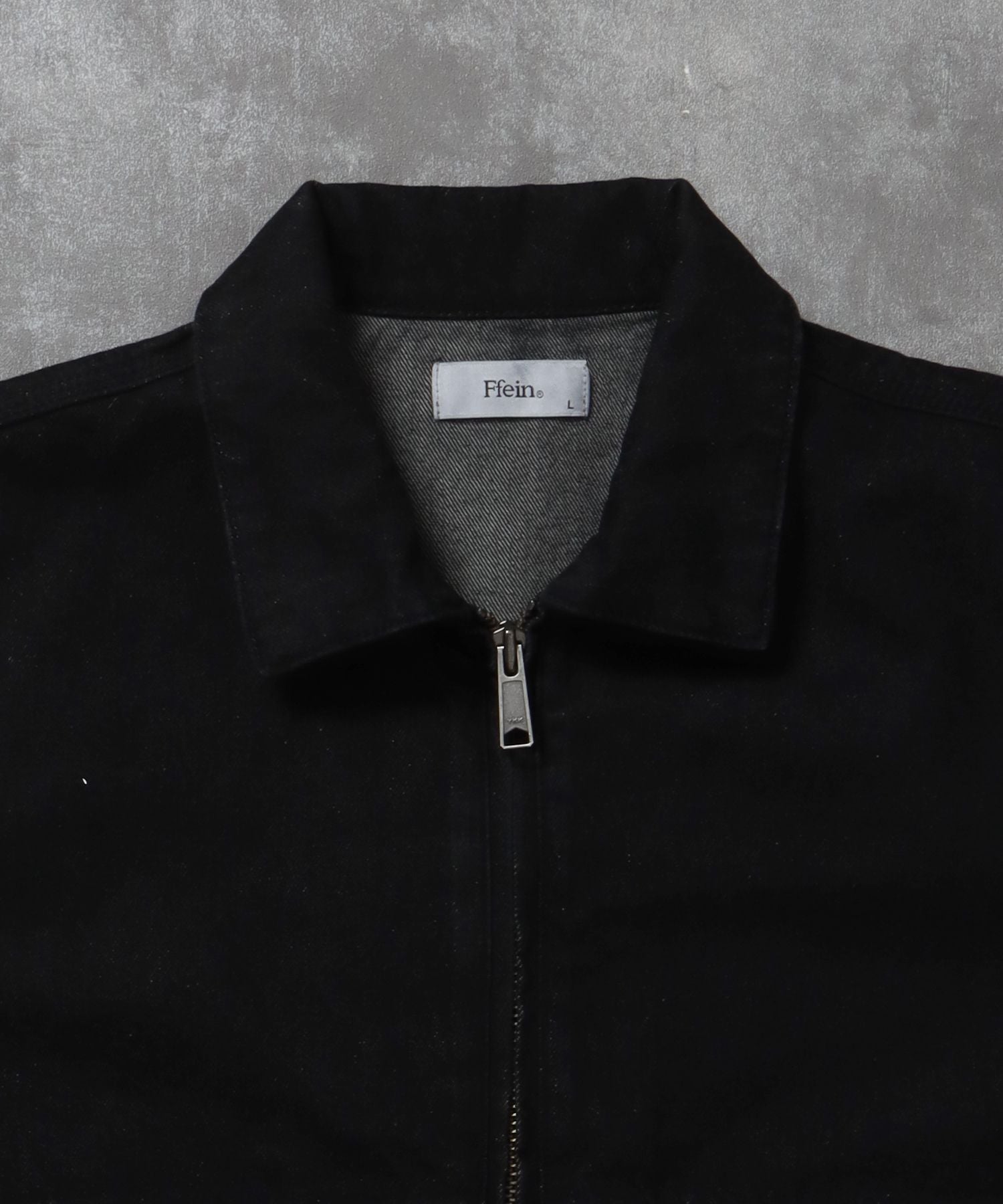 袖切り替えデニムJK / ジャケット デニム ジップ リベット ライトアウター 刺繍【セットアップ対応】 ブラック