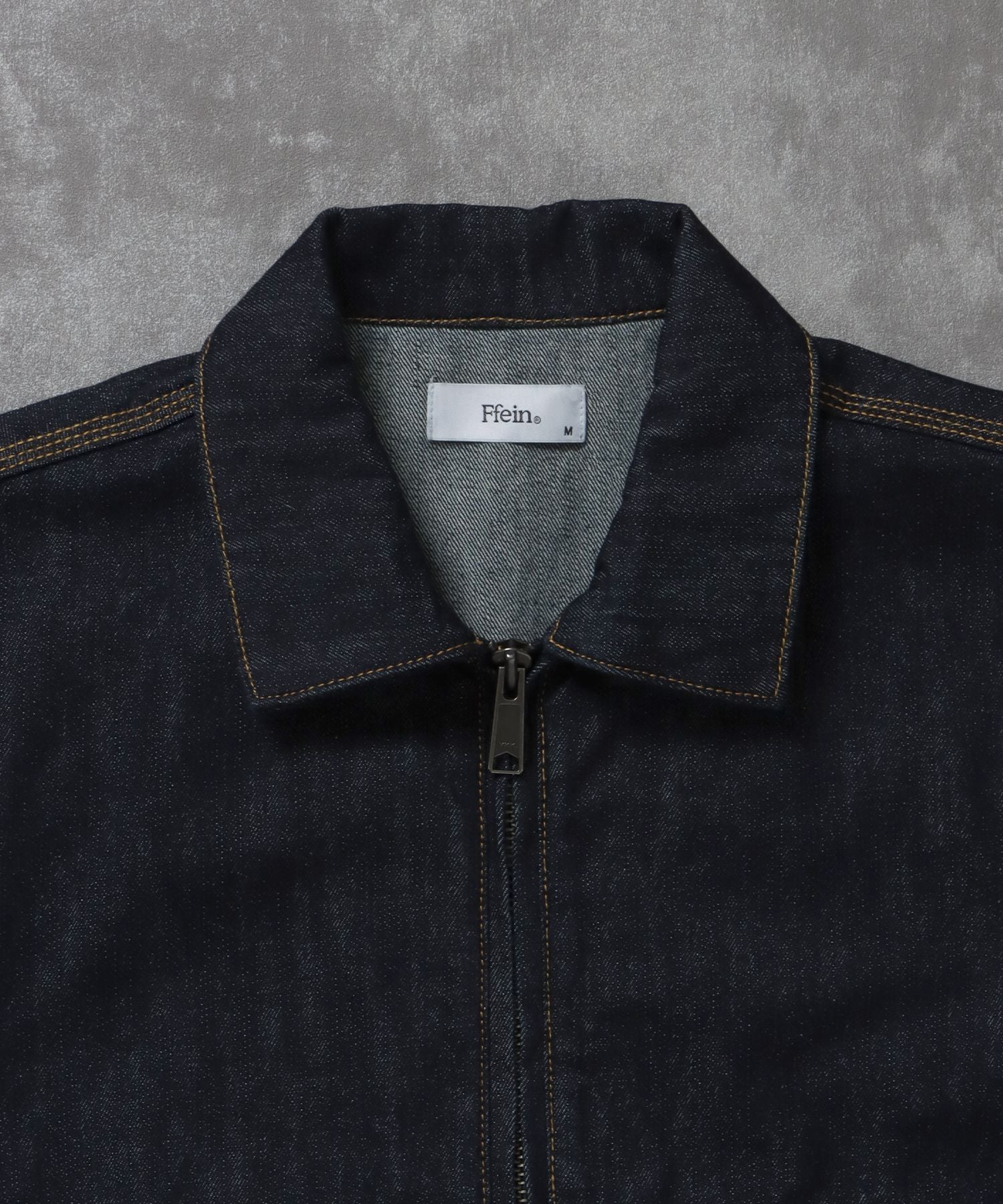 袖切り替えデニムJK / ジャケット デニム ジップ リベット ライトアウター 刺繍【セットアップ対応】 ネイビー