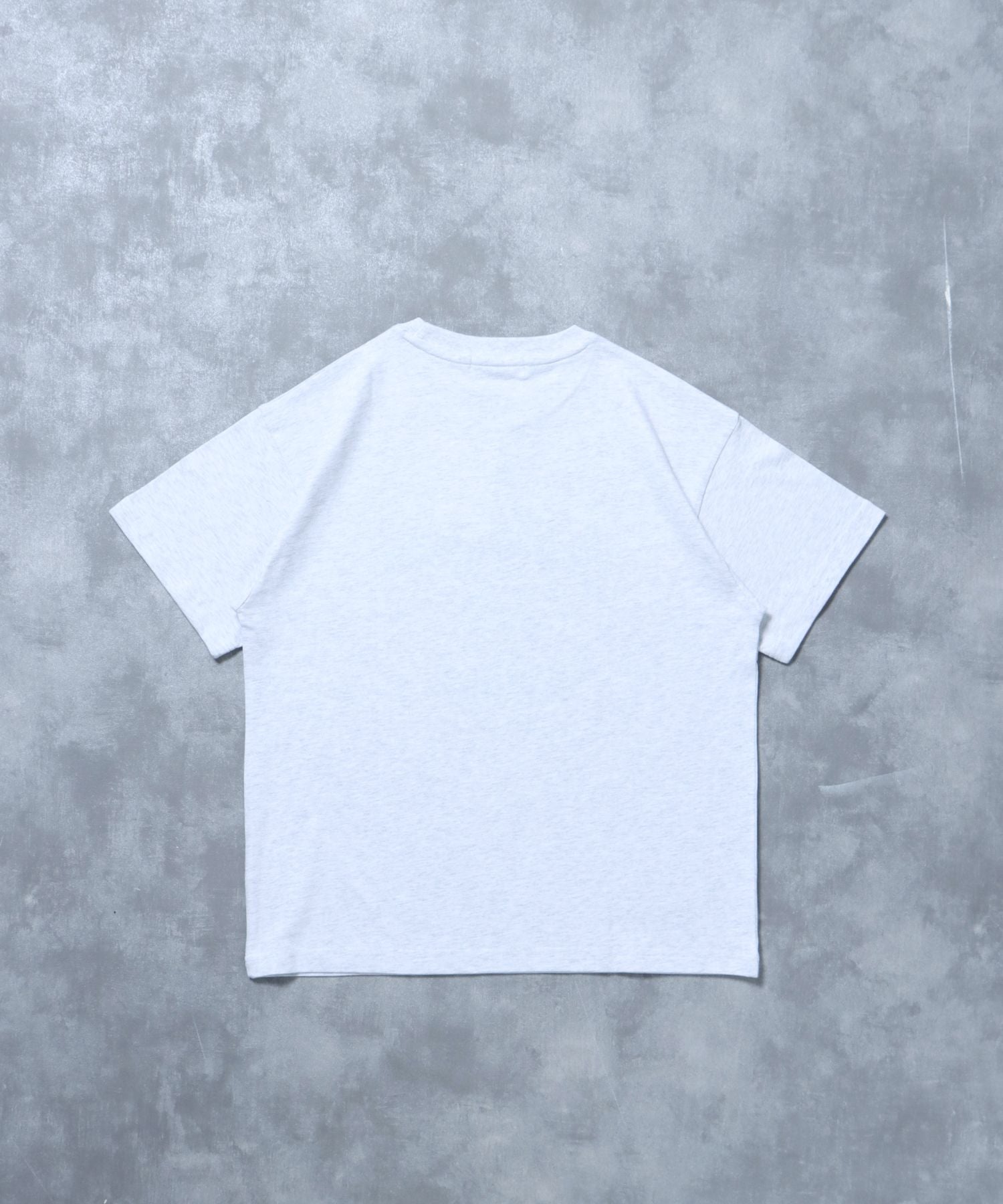 アップリケロゴショート丈Tシャツ/ Tシャツ クルーネック 半袖 プリント 刺繍 チェック 【短丈】 アッシュグレー