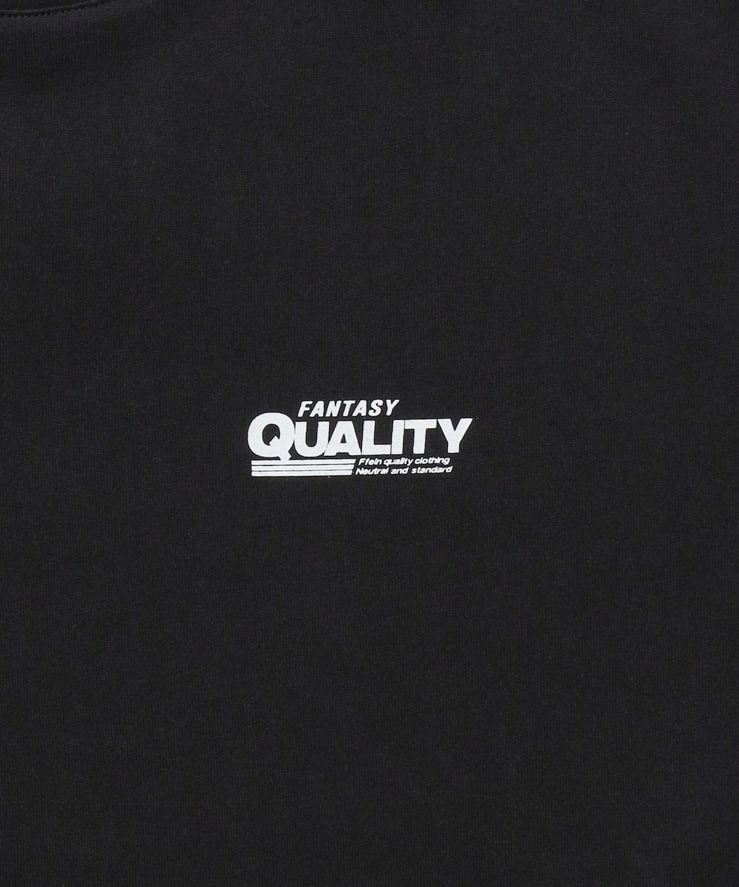 企業ロゴプリントオーバーサイズTシャツ / Tシャツ クルーネック 半袖 プリント 【短丈】 ブラック