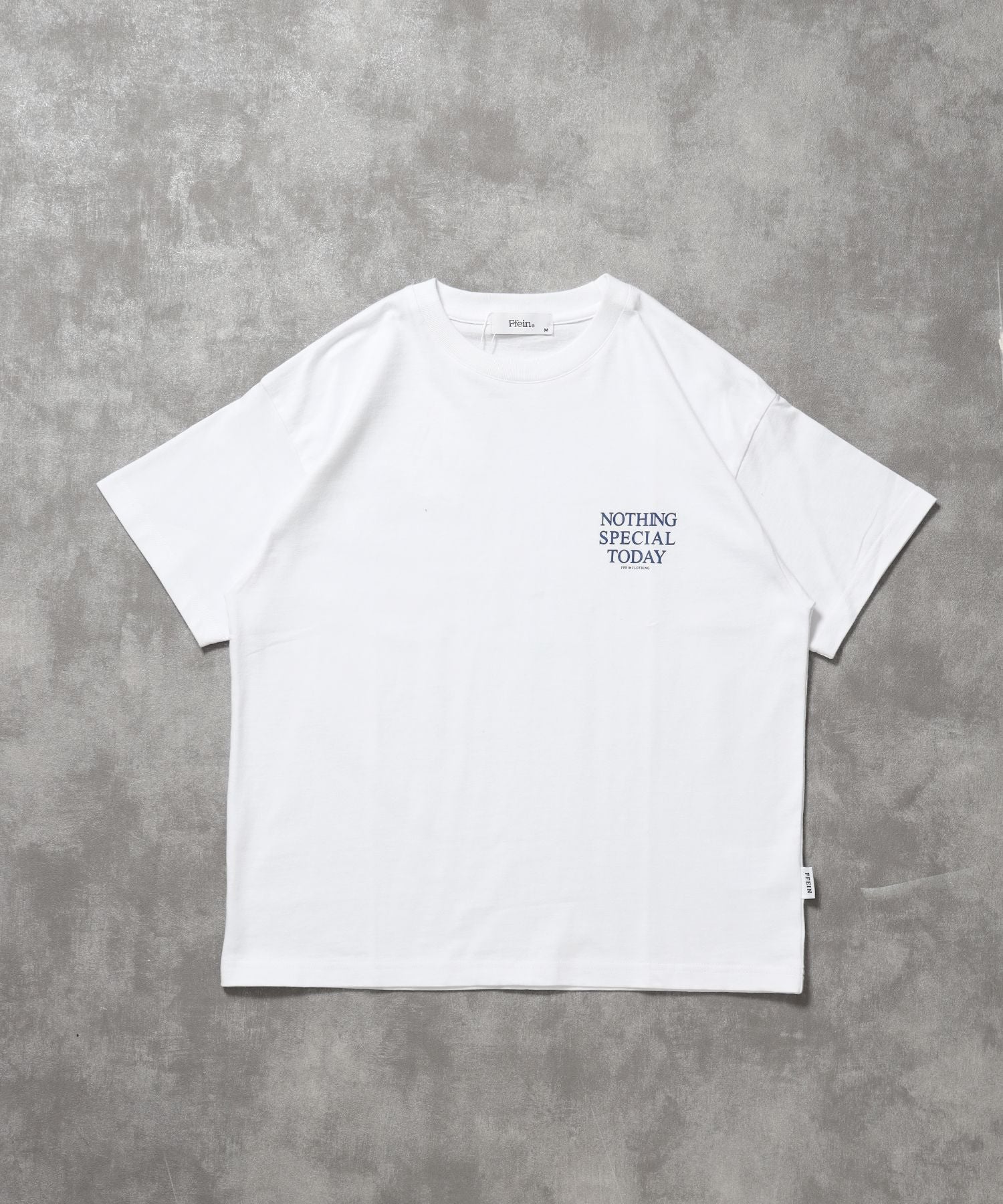 【FFEIN(フェイン)】アメリカンプリントロゴショート丈Tシャツ/ Tシャツ クルーネック 半袖 プリント 【短丈】 ホワイト