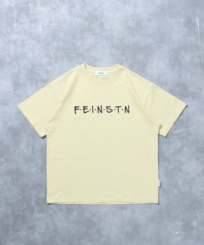手書き刺繍ロゴショート丈Tシャツ/ Tシャツ クルーネック 半袖 刺繍 【短丈】 レモンイエロー