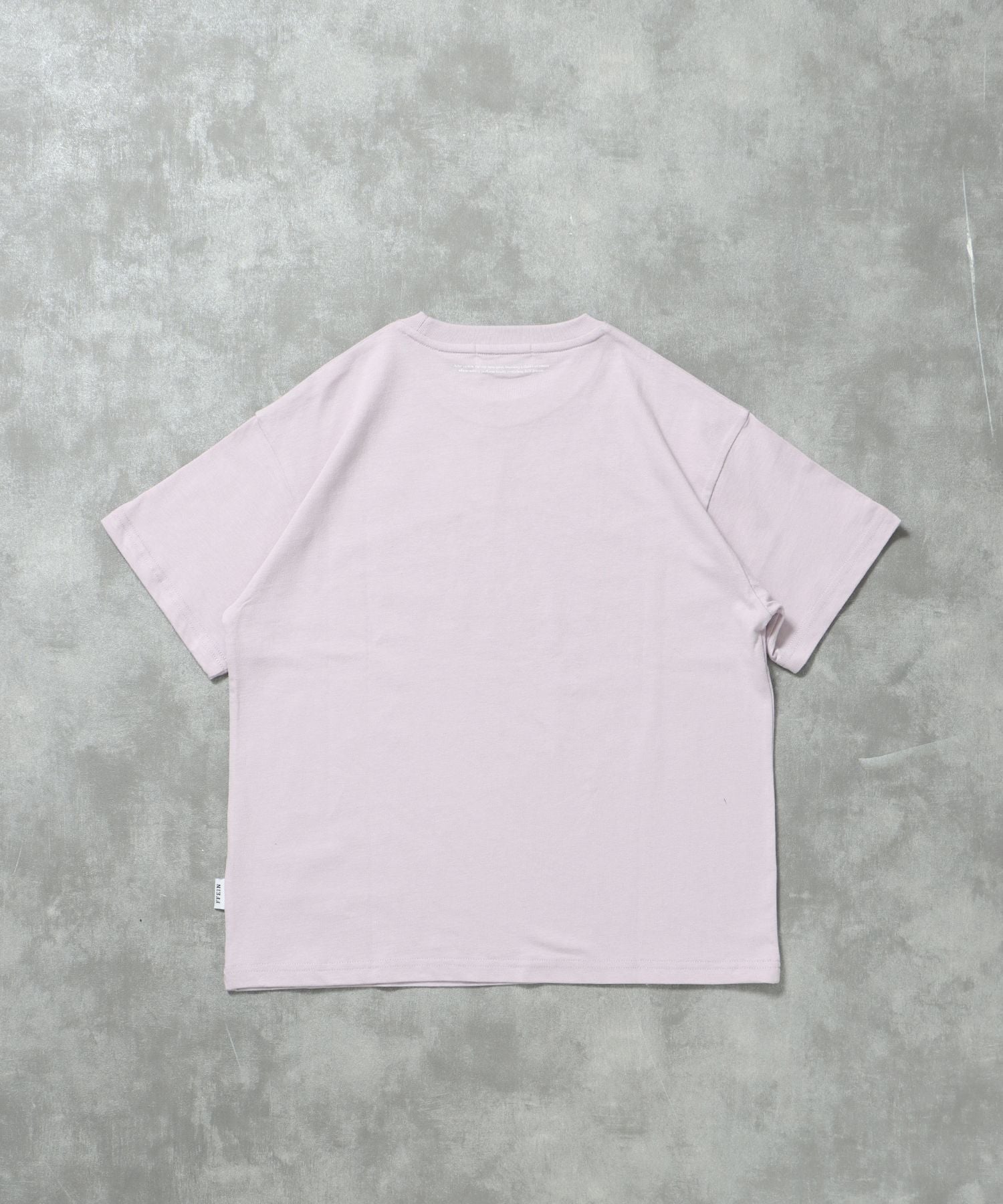 シンプルプリントロゴショート丈Tシャツ/ Tシャツ クルーネック 半袖 プリント スタッズ ワンポイント【短丈】 ピンク