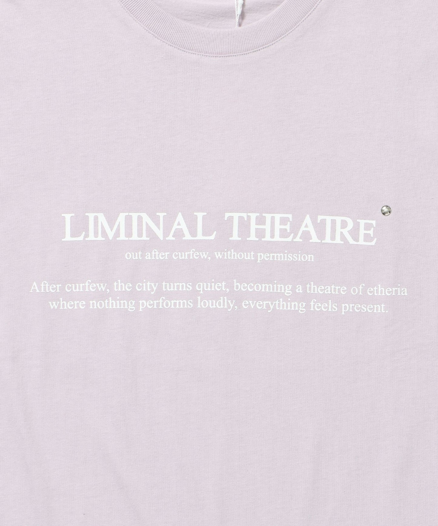 シンプルプリントロゴショート丈Tシャツ/ Tシャツ クルーネック 半袖 プリント スタッズ ワンポイント【短丈】 ピンク