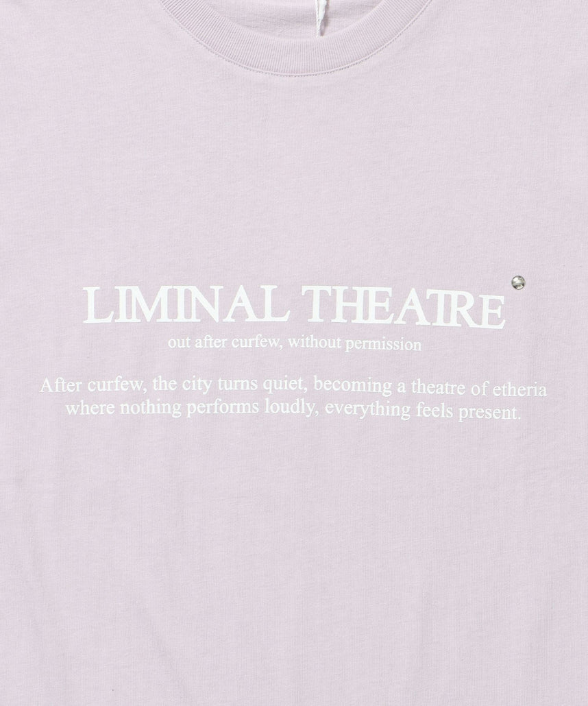 シンプルプリントロゴショート丈Tシャツ/ Tシャツ クルーネック 半袖 プリント スタッズ ワンポイント【短丈】 ピンク