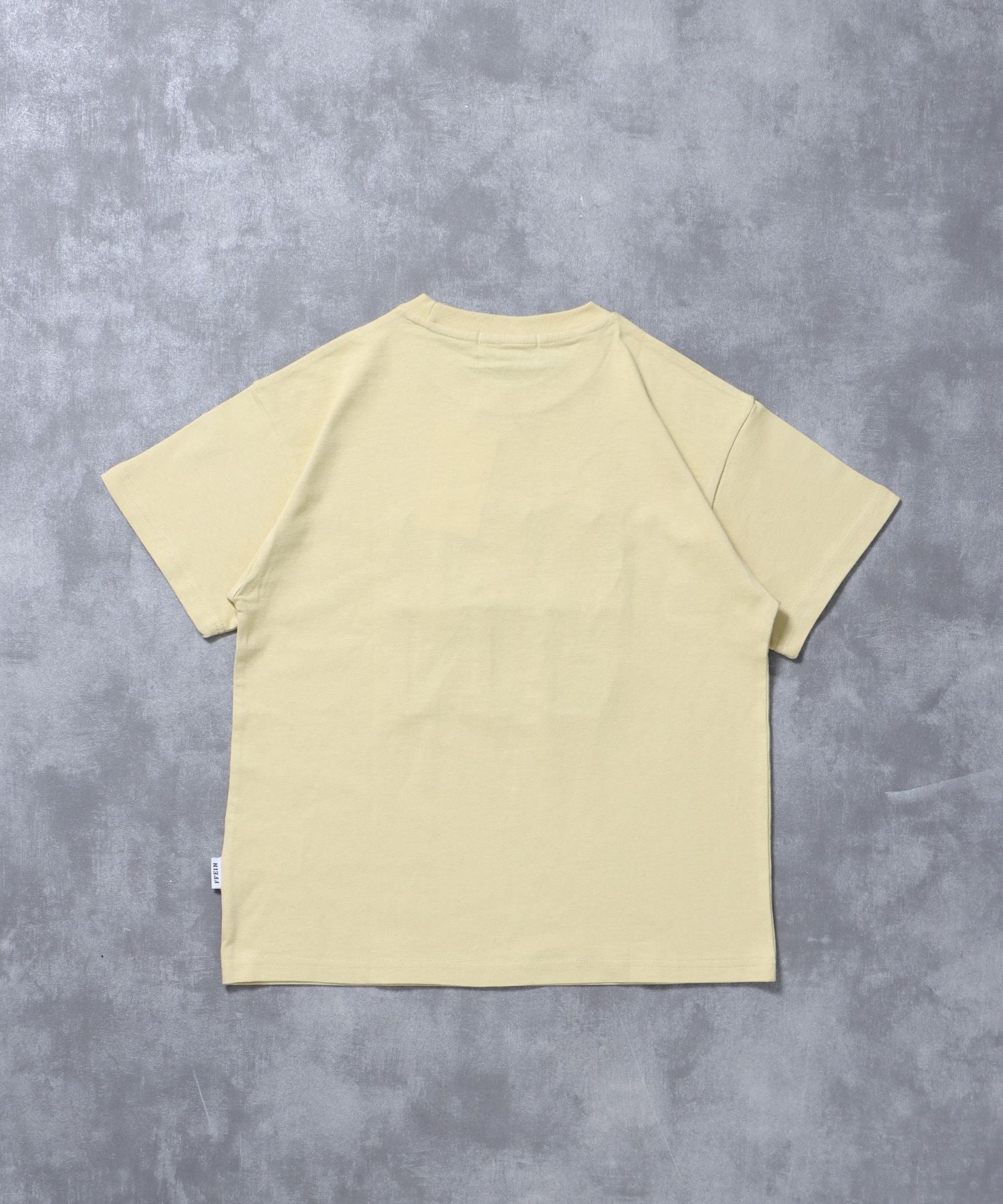プリントデカロゴショート丈Tシャツ / Tシャツ クルーネック 半袖 プリント シンプル【短丈】 レモンイエロー