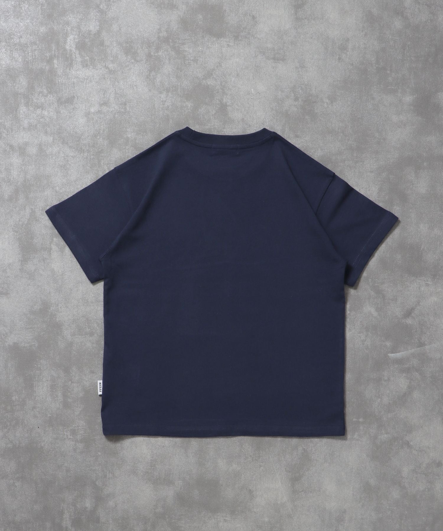 シューズグラフィックショート丈Tシャツ / Tシャツ クルーネック 半袖 プリント 革靴【短丈】 ネイビー