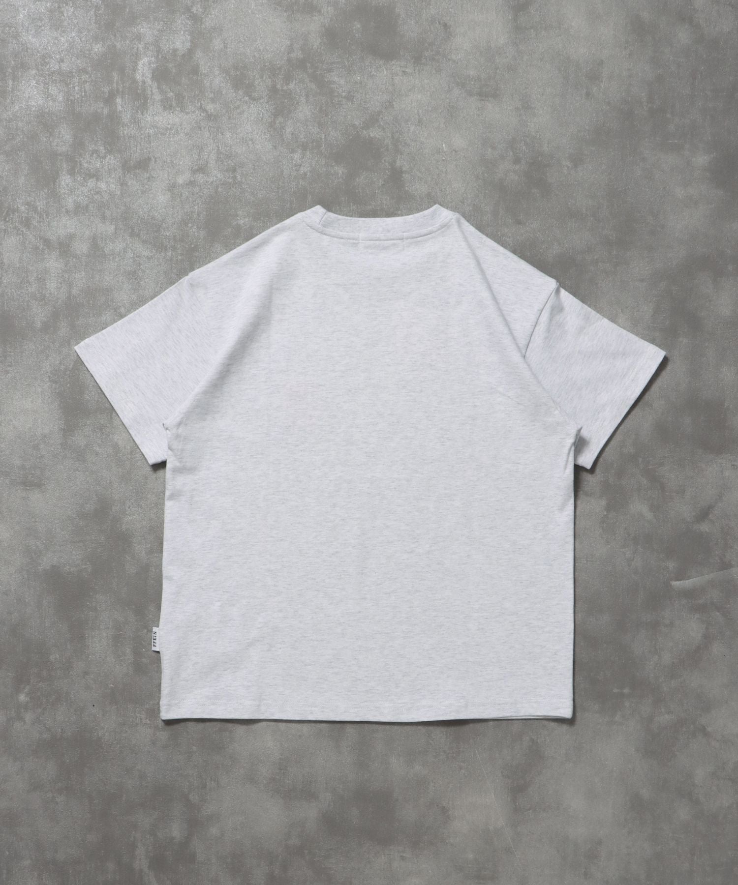 ワンポイント3段ロゴ刺繍ショート丈Tシャツ / Tシャツ クルーネック 半袖 刺繍 ワンポイント シンプル 【短丈】 アッシュグレー