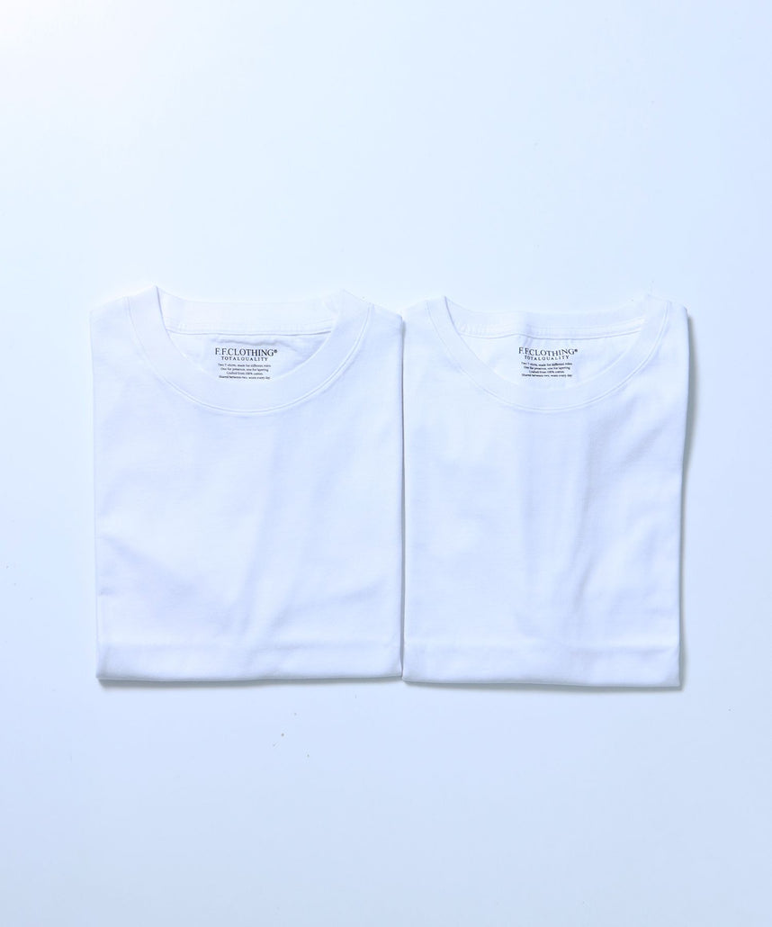ヴィンテージパックTシャツ/ パックT 2枚 綿100% Tシャツ クルーネック 半袖 無地 シンプル ホワイト