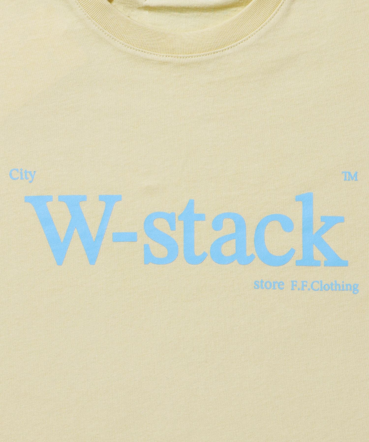 ユニバーサルロゴショート丈Tシャツ/ Tシャツ クルーネック 半袖 プリント 刺繍 チェック 【短丈】 レモンイエロー
