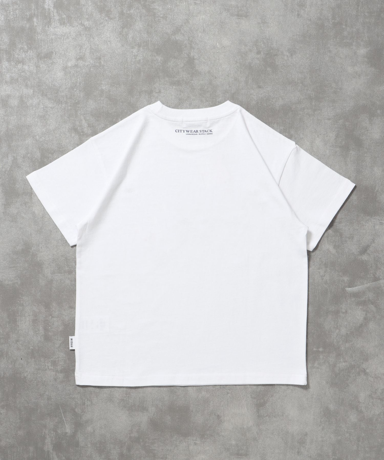 ユニバーサルロゴショート丈Tシャツ/ Tシャツ クルーネック 半袖 プリント 刺繍 チェック 【短丈】 柄80