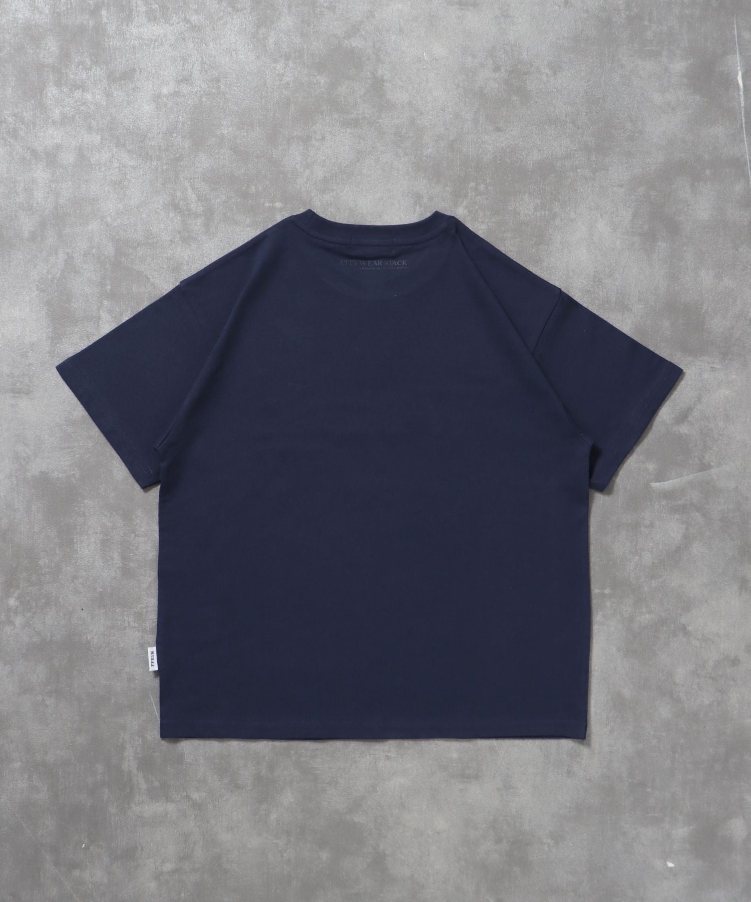 ユニバーサルロゴショート丈Tシャツ/ Tシャツ クルーネック 半袖 プリント 刺繍 チェック 【短丈】 柄81