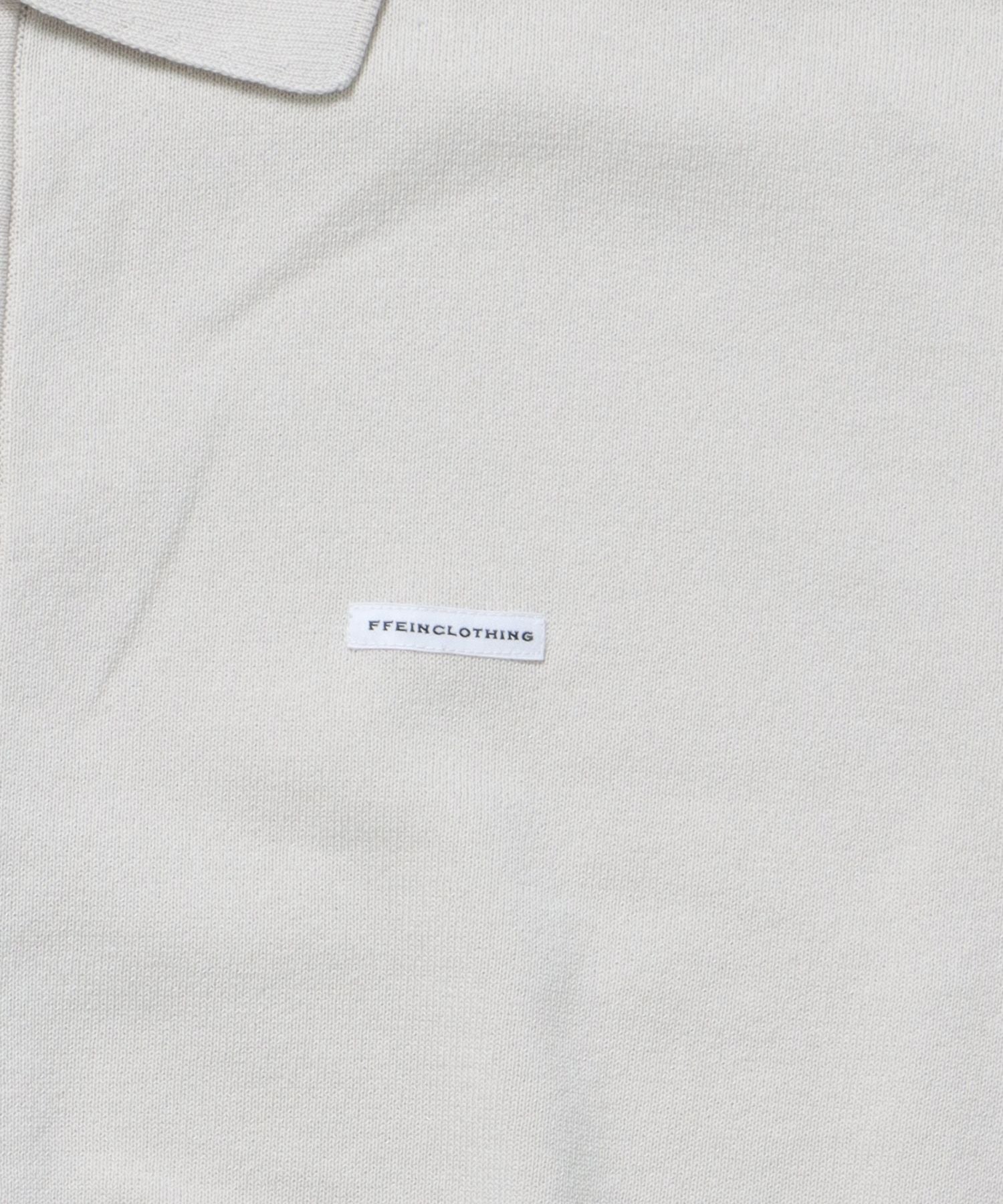 襟付きダブルリブニットカーディガン / ニット カーディガン ダブルリブ ボタン ピス ポケット ライトグレー