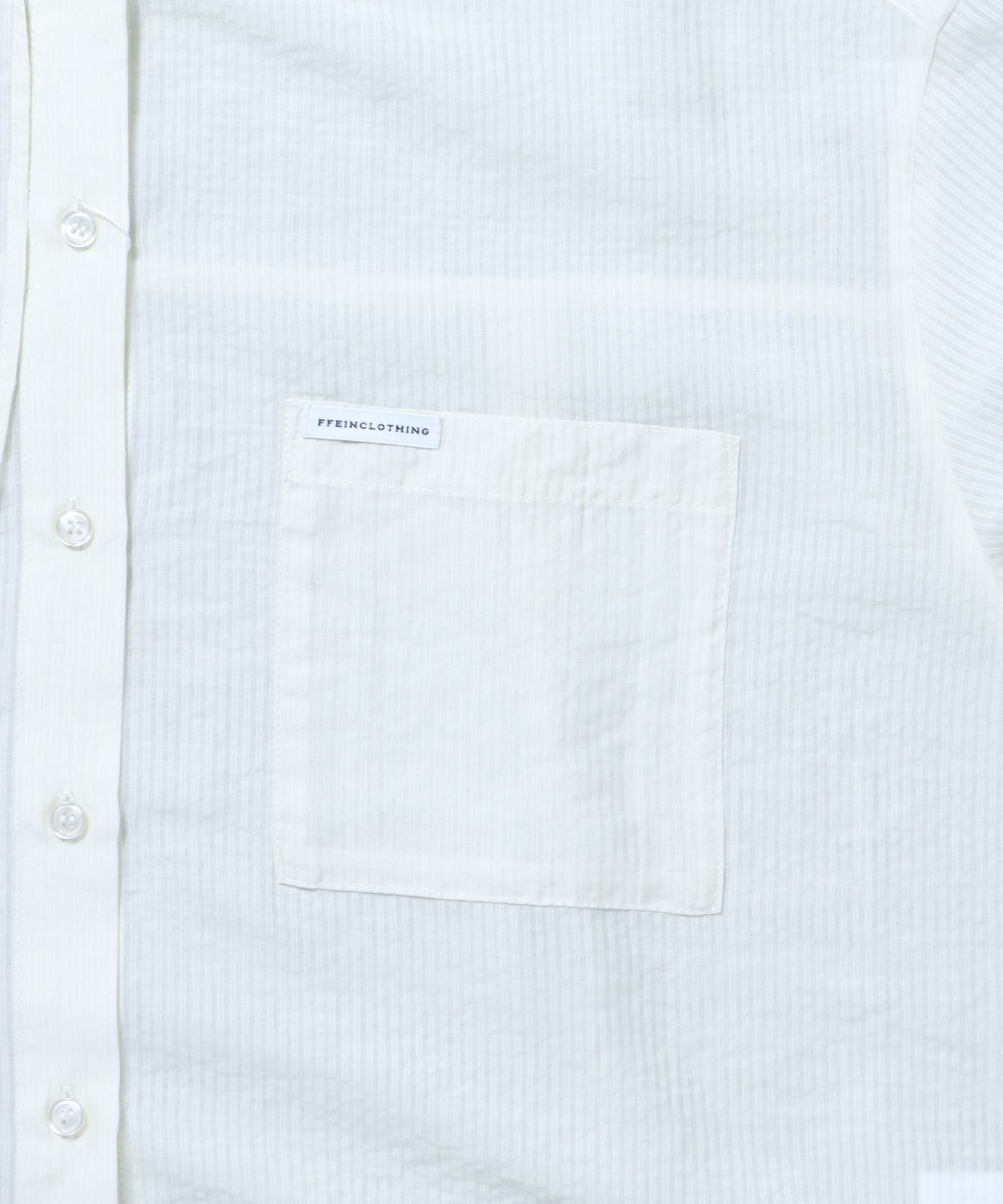 シアー両ポケットフードシャツシャツ /レディース シアー シャツ 長袖 ワンポイント 刺繍 レイヤード ポケット イエロー