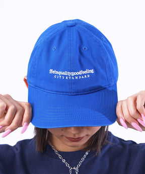 メッセージ刺繍キャップ / ユニセックス キャップ 帽子 雑貨 刺繍 ブルー