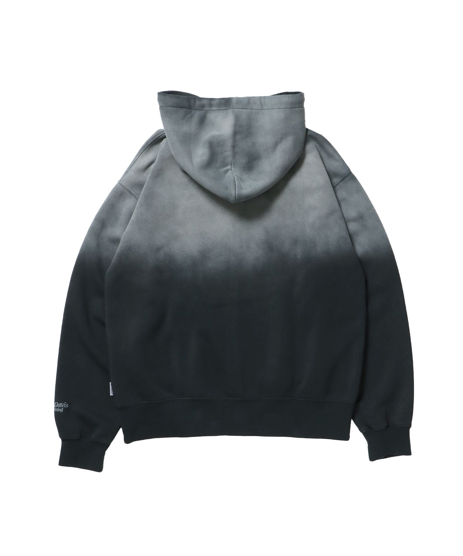 LETTERS FADED ZIP HOODIE / 共布ワッペン フーディ ダブルジップ 刺繍 ヘビーウェイト ジップパーカー 裏起毛 ≪セットアップ着用可能≫ 柄91