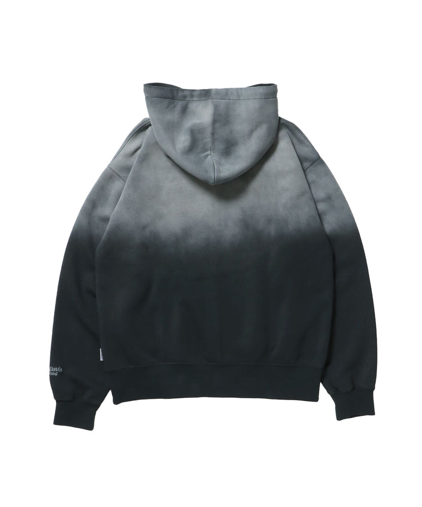 LETTERS FADED ZIP HOODIE / 共布ワッペン フーディ ダブルジップ 刺繍 ヘビーウェイト ジップパーカー 裏起毛 ≪セットアップ着用可能≫ 柄91