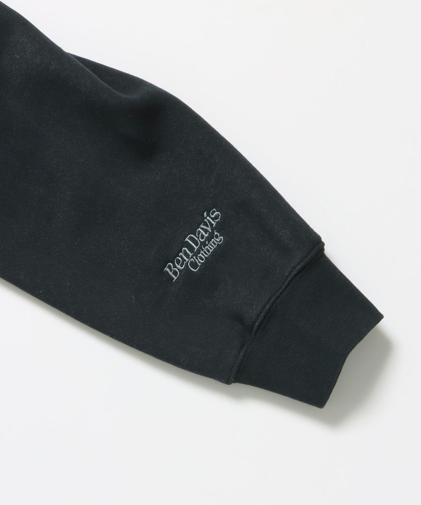 LETTERS FADED ZIP HOODIE / 共布ワッペン フーディ ダブルジップ 刺繍 ヘビーウェイト ジップパーカー 裏起毛 ≪セットアップ着用可能≫ 柄91