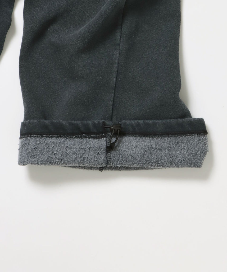 FADED SWEAT CARGO PANTS / カーゴパンツ スウェット ワイドシルエット 裏起毛 ドローコード 刺繍 ≪セットアップ着用可能≫ ブラック