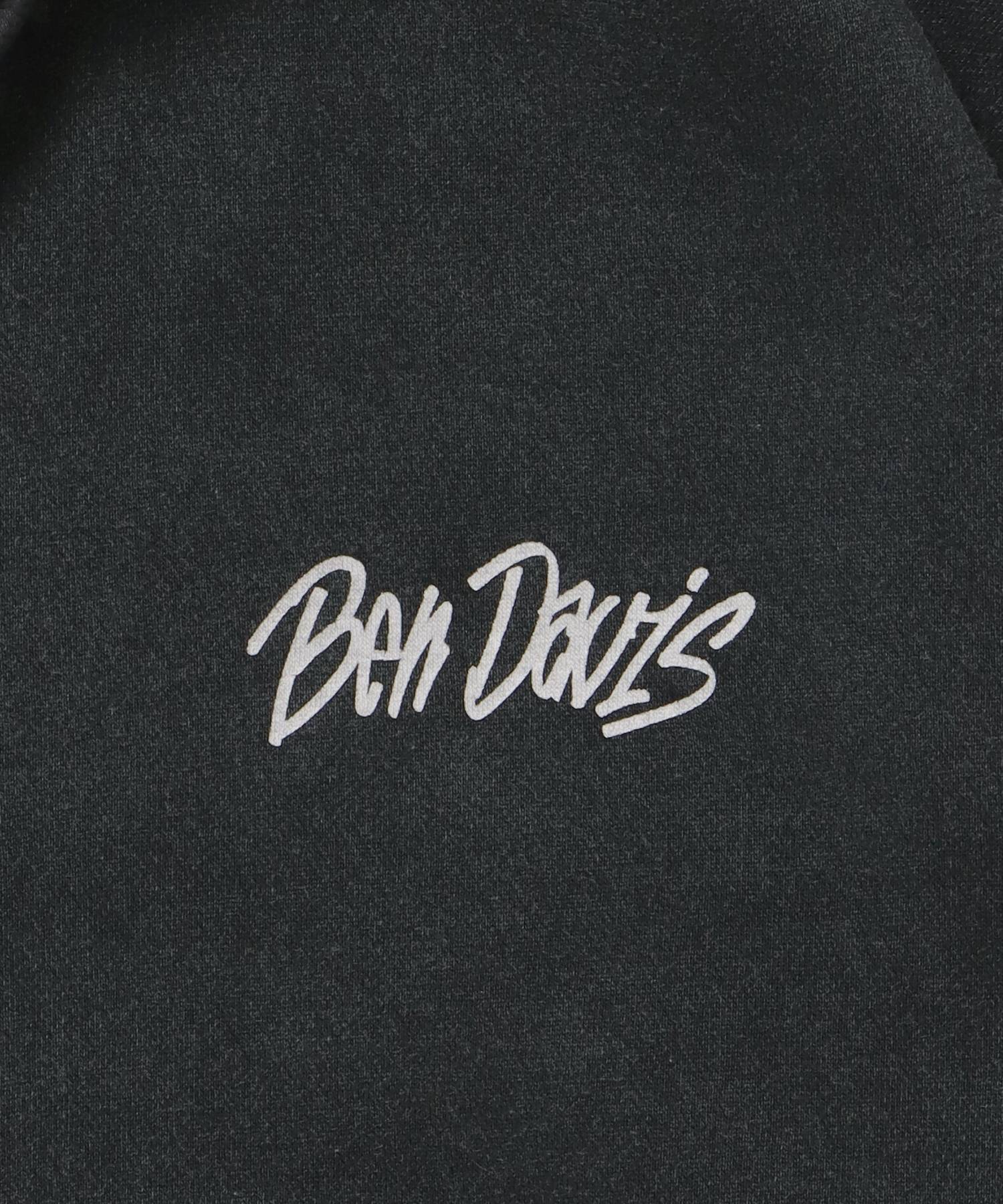 GRAPHIC FADED ZIP HOODIE / ジップパーカー フーディ 裏起毛 ヘビーウェイト プリント 加工 ブラック